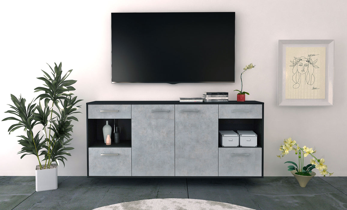 Sideboard Charleston, Beton Front (180x79x35cm) - Stil.Zeit Möbel GmbH