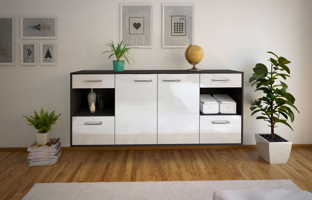 Sideboard Charleston, Weiß Front (180x79x35cm) - Stil.Zeit Möbel GmbH