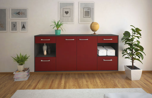 Sideboard Charleston, Bordeaux Front (180x79x35cm) - Stil.Zeit Möbel GmbH