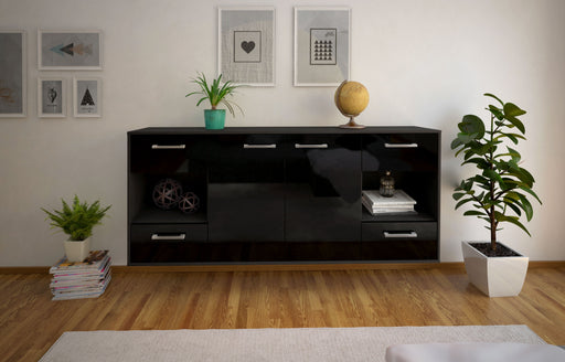 Sideboard Santa Clara, Schwarz Front (180x79x35cm) - Stil.Zeit Möbel GmbH