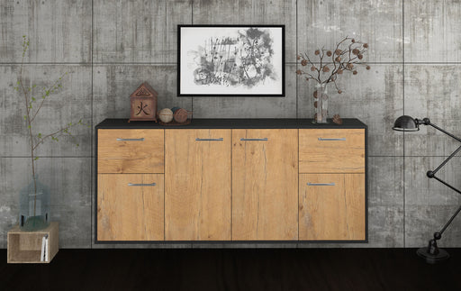 Sideboard Costa Mesa, Eiche Front (180x79x35cm) - Stil.Zeit Möbel GmbH