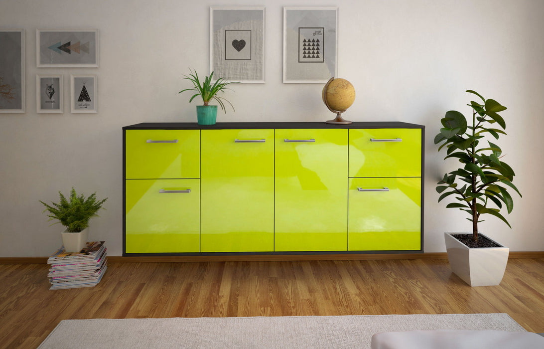 Sideboard Costa Mesa, Gruen Front (180x79x35cm) - Stil.Zeit Möbel GmbH