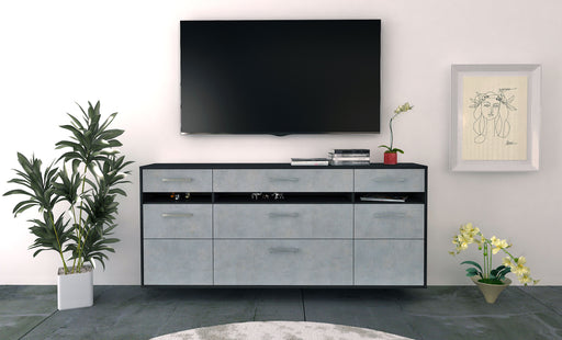 Sideboard Manchester, Beton Front (180x79x35cm) - Stil.Zeit Möbel GmbH