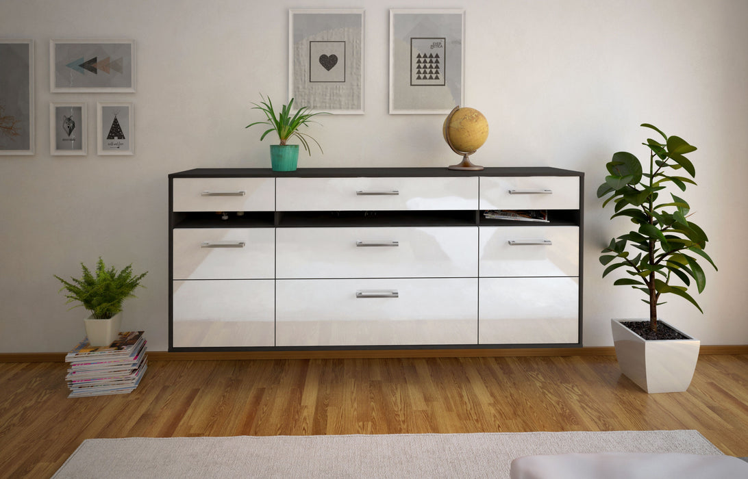 Sideboard Manchester, Weiß Front (180x79x35cm) - Stil.Zeit Möbel GmbH