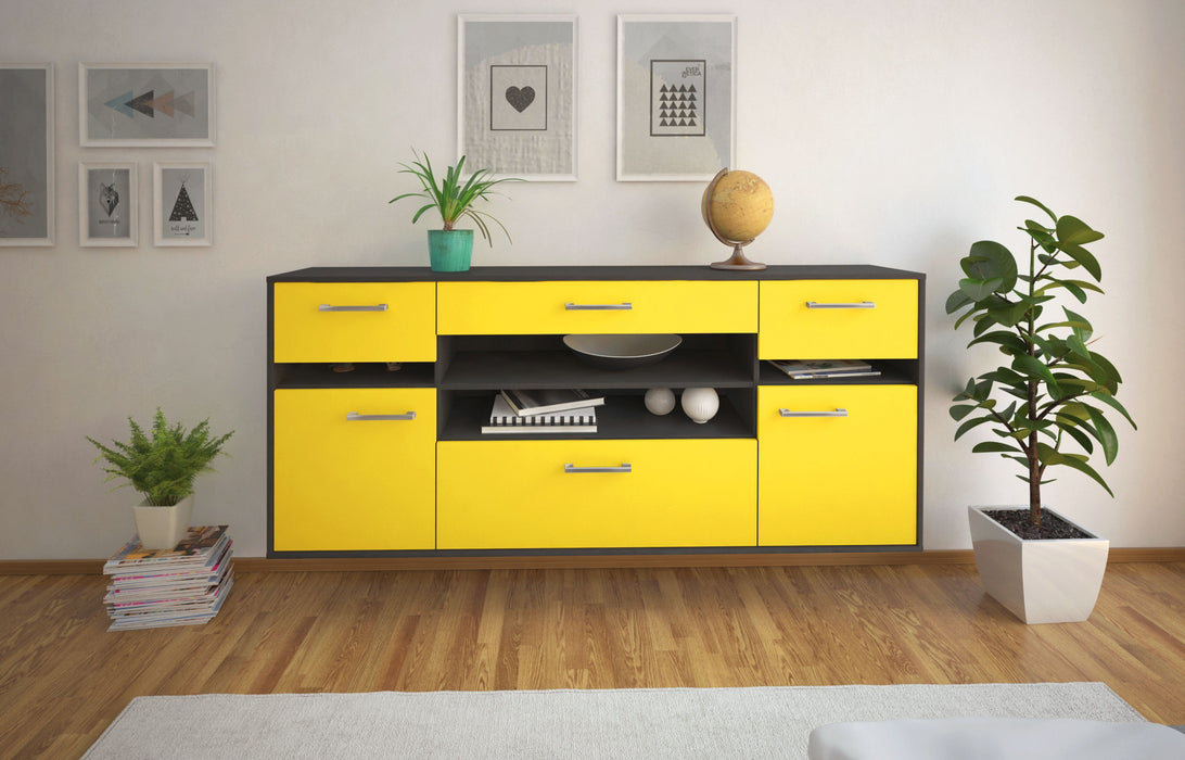 Sideboard Miramar, Gelb Front (180x79x35cm) - Stil.Zeit Möbel GmbH