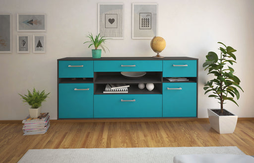 Sideboard Miramar, Tuerkis Front (180x79x35cm) - Stil.Zeit Möbel GmbH