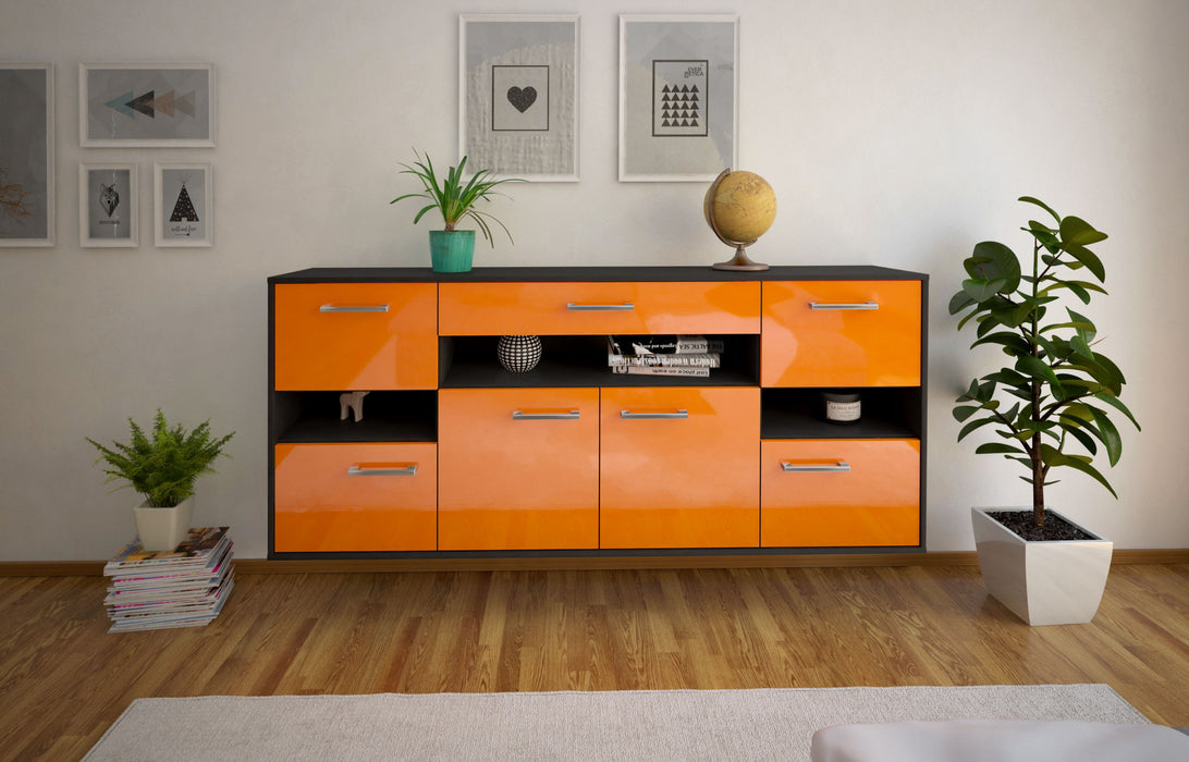 Sideboard Downey, Orange Front (180x79x35cm) - Stil.Zeit Möbel GmbH