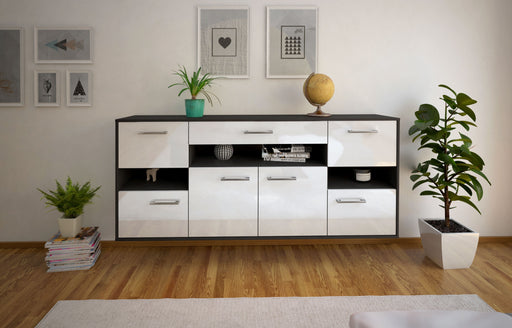 Sideboard Downey, Weiß Front (180x79x35cm) - Stil.Zeit Möbel GmbH