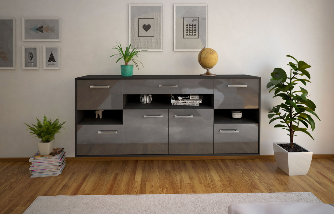 Sideboard Downey, Grau Front (180x79x35cm) - Stil.Zeit Möbel GmbH