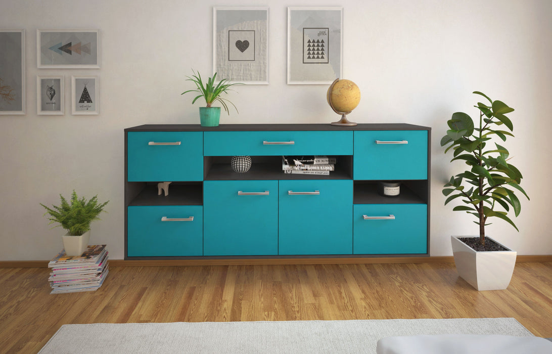 Sideboard Downey, Tuerkis Front (180x79x35cm) - Stil.Zeit Möbel GmbH