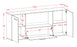 Sideboard Fort Collins, Tuerkis Maß (180x79x35cm) - Dekati GmbH