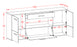 Sideboard East Los Angeles, Tuerkis Maß (180x79x35cm) - Dekati GmbH