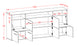 Sideboard Concord, Bordeaux Maß (180x79x35cm) - Dekati GmbH