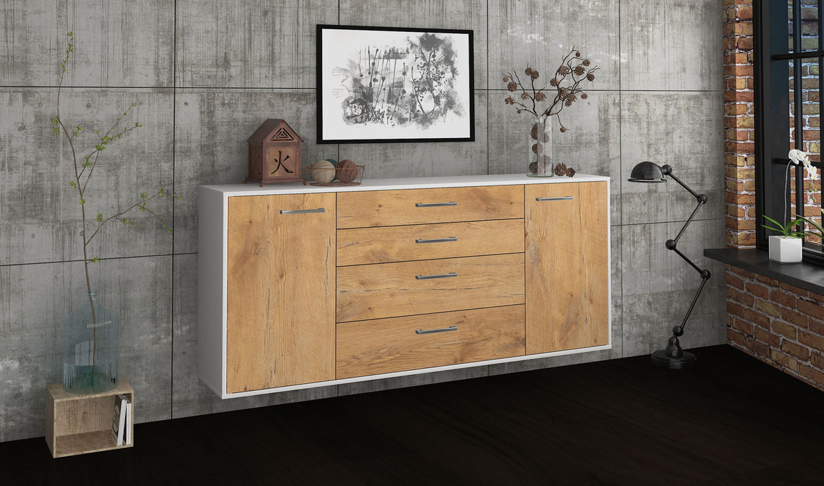 Sideboard Bridgeport, Eiche Seite (180x79x35cm) - Dekati GmbH