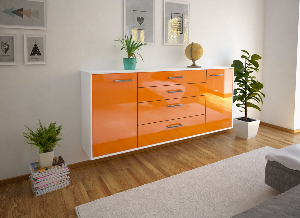 Sideboard Bridgeport, Orange Seite (180x79x35cm) - Dekati GmbH