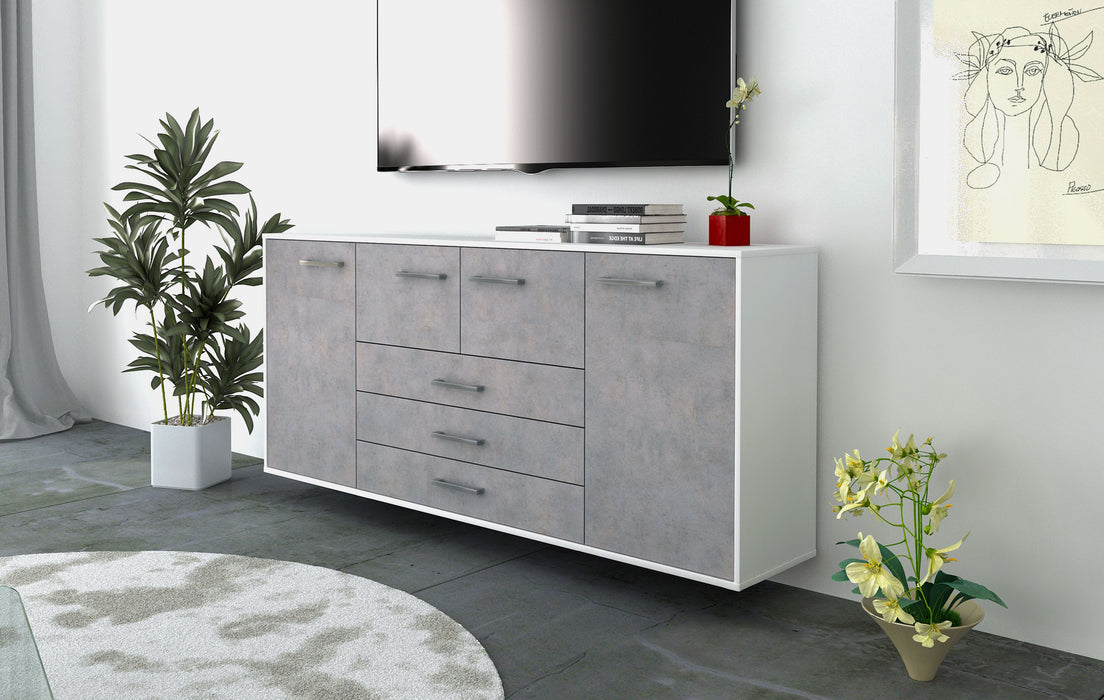 Sideboard Metairie, Beton Seite (180x79x35cm) - Dekati GmbH