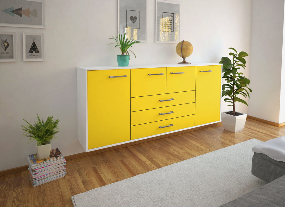 Sideboard Metairie, Gelb Seite (180x79x35cm) - Dekati GmbH