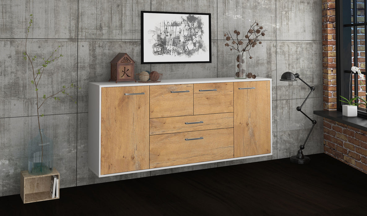 Sideboard Orange, Eiche Seite (180x79x35cm) - Dekati GmbH