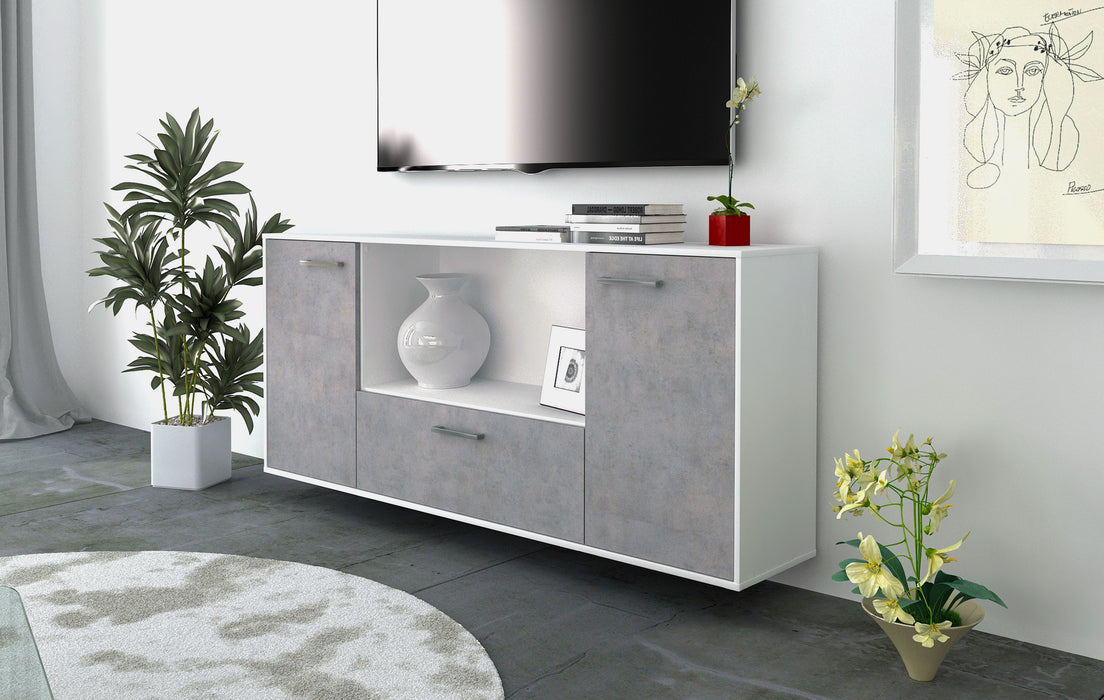 Sideboard Fort Collins, Beton Seite (180x79x35cm) - Dekati GmbH