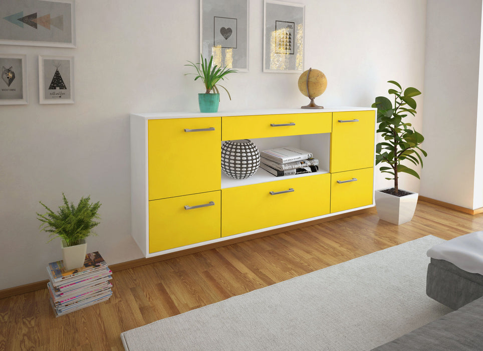 Sideboard East Los Angeles, Gelb Seite (180x79x35cm) - Dekati GmbH