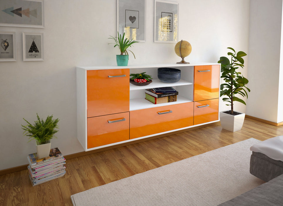 Sideboard Sterling Heights, Orange Seite (180x79x35cm) - Dekati GmbH