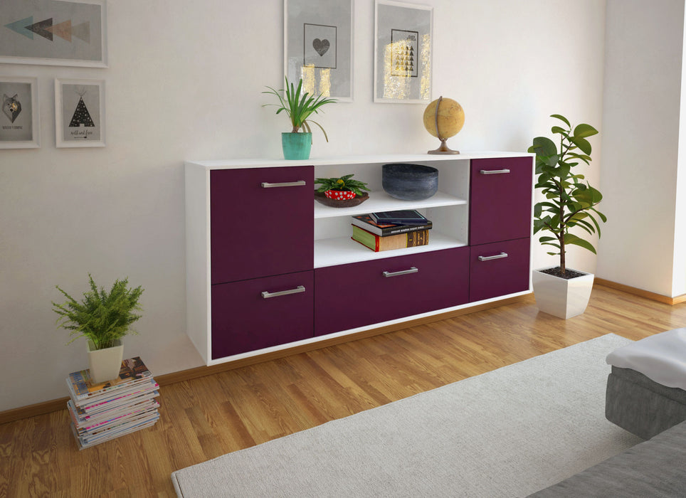 Sideboard Sterling Heights, Lila Seite (180x79x35cm) - Dekati GmbH