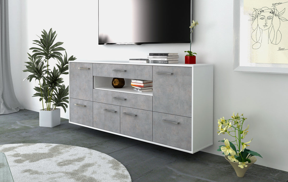 Sideboard McAllen, Beton Seite (180x79x35cm) - Dekati GmbH