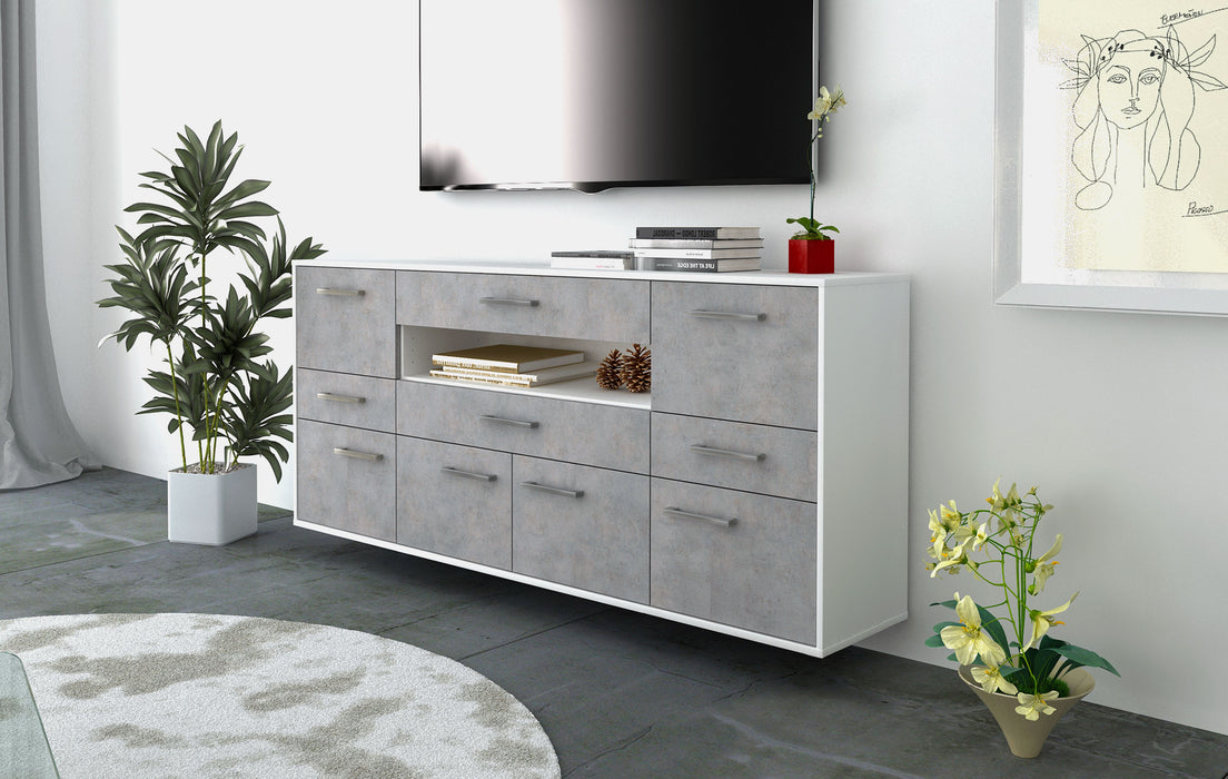 Sideboard Coral Springs, Beton Seite (180x79x35cm) - Dekati GmbH