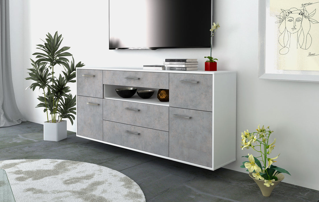 Sideboard Elizabeth, Beton Seite (180x79x35cm) - Dekati GmbH