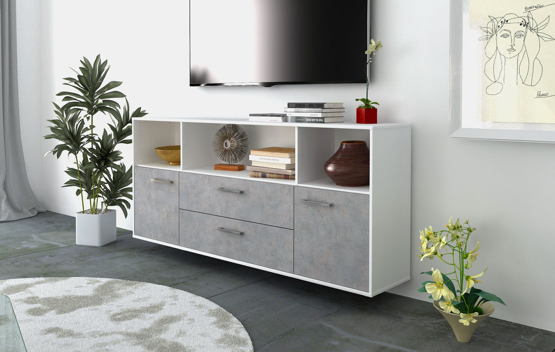 Sideboard Hartford, Beton Seite (180x79x35cm) - Dekati GmbH