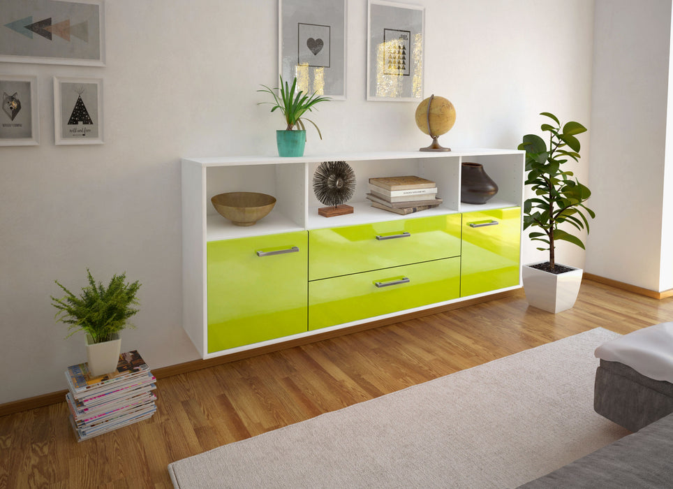 Sideboard Hartford, Gruen Seite (180x79x35cm) - Dekati GmbH