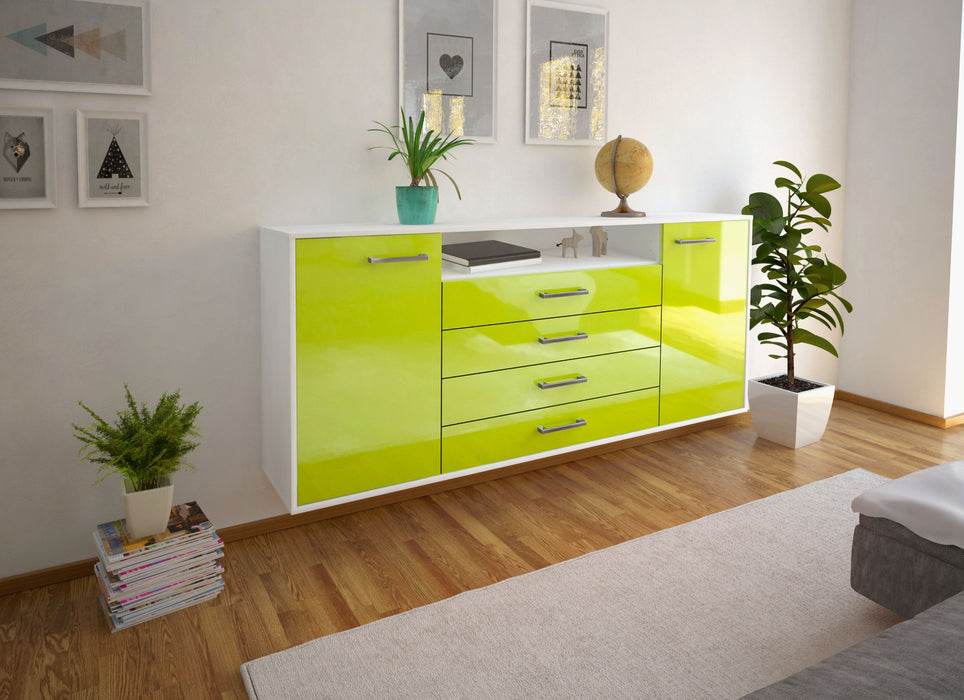 Sideboard New Haven, Gruen Seite (180x79x35cm) - Dekati GmbH