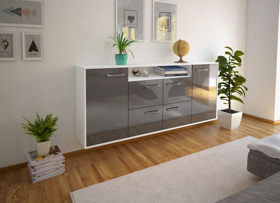 Sideboard Carrollton, Grau Seite (180x79x35cm) - Dekati GmbH