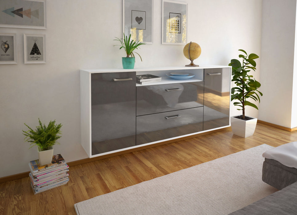 Sideboard Thousand Oaks, Grau Seite (180x79x35cm) - Dekati GmbH