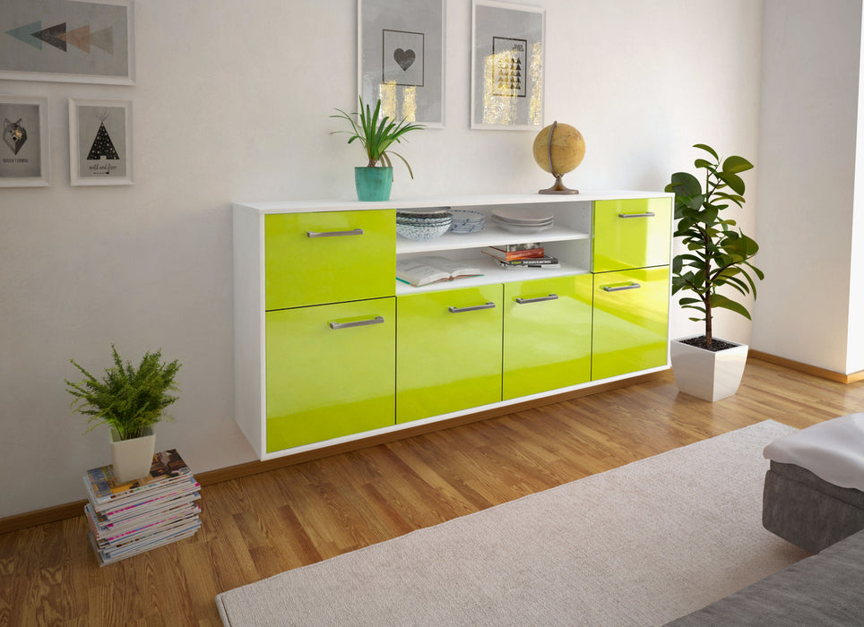 Sideboard Topeka, Gruen Seite (180x79x35cm) - Dekati GmbH