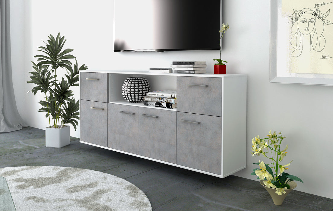 Sideboard West Valley City, Beton Seite (180x79x35cm) - Dekati GmbH