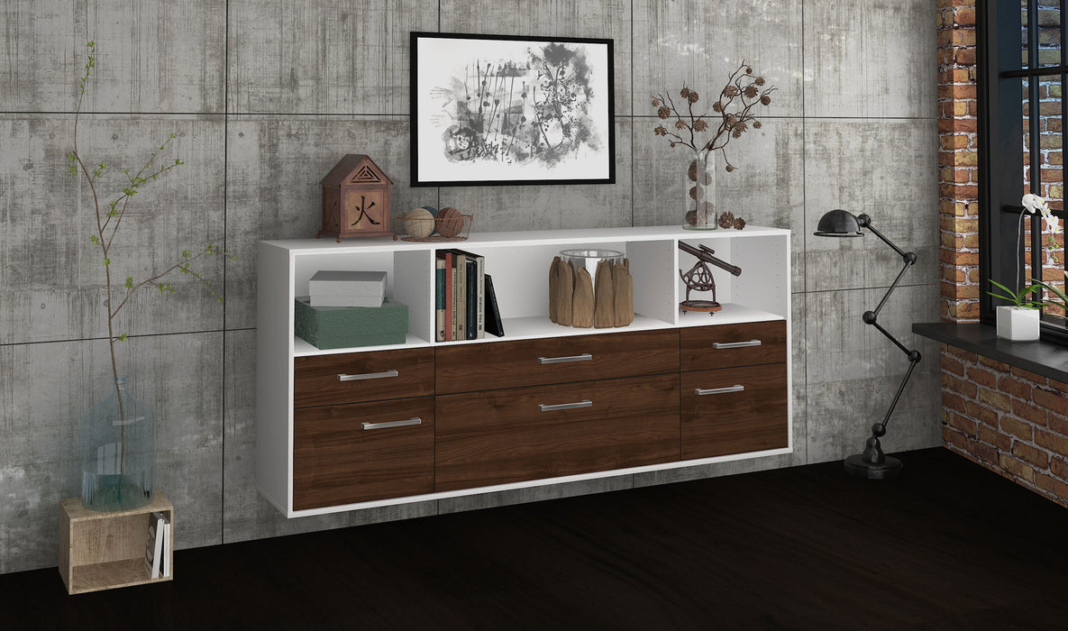 Sideboard Cary, Walnuss Seite (180x79x35cm) - Dekati GmbH