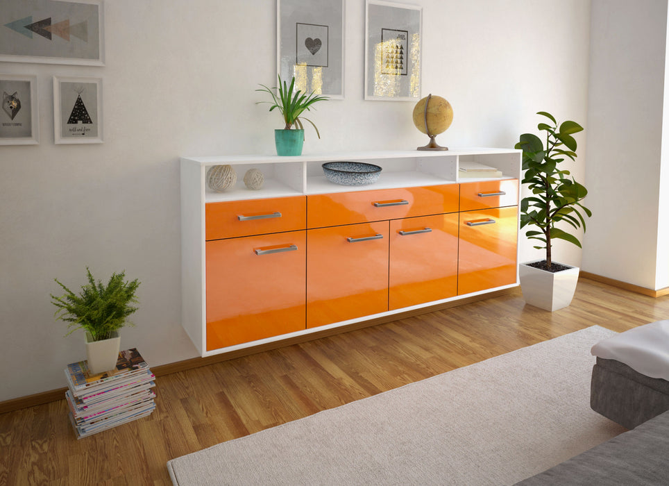 Sideboard Simi Valley, Orange Seite (180x79x35cm) - Dekati GmbH