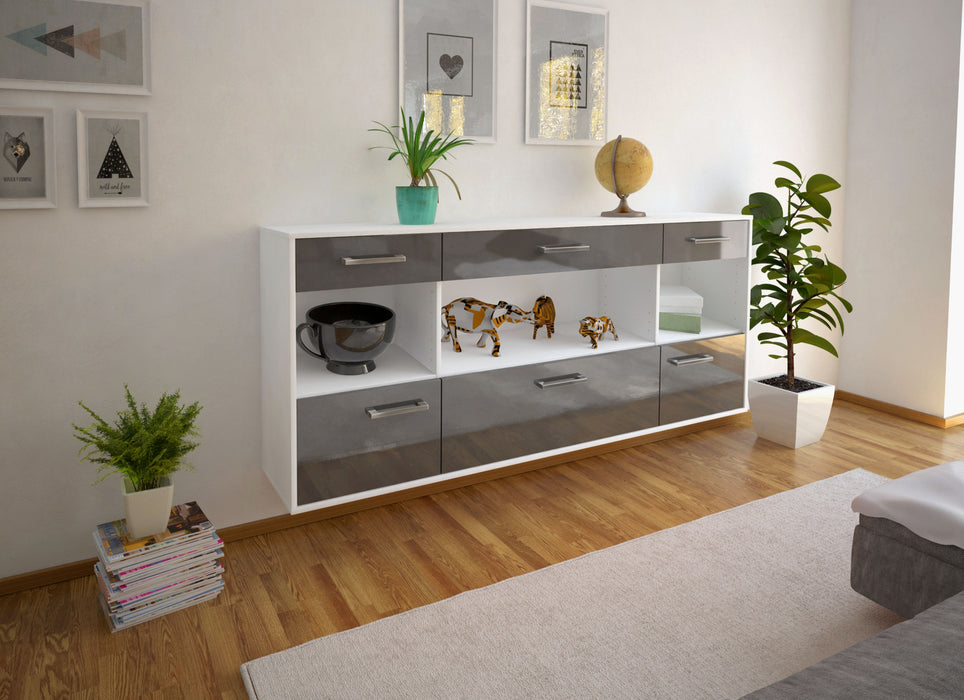 Sideboard Clarksville, Grau Seite (180x79x35cm) - Dekati GmbH