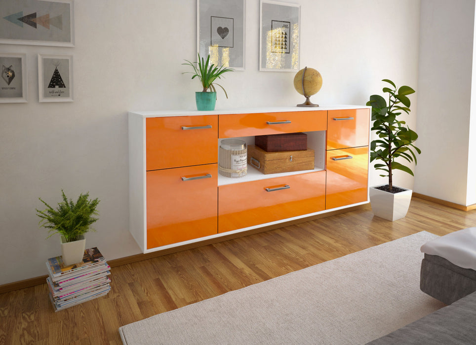 Sideboard Visalia, Orange Seite (180x79x35cm) - Dekati GmbH