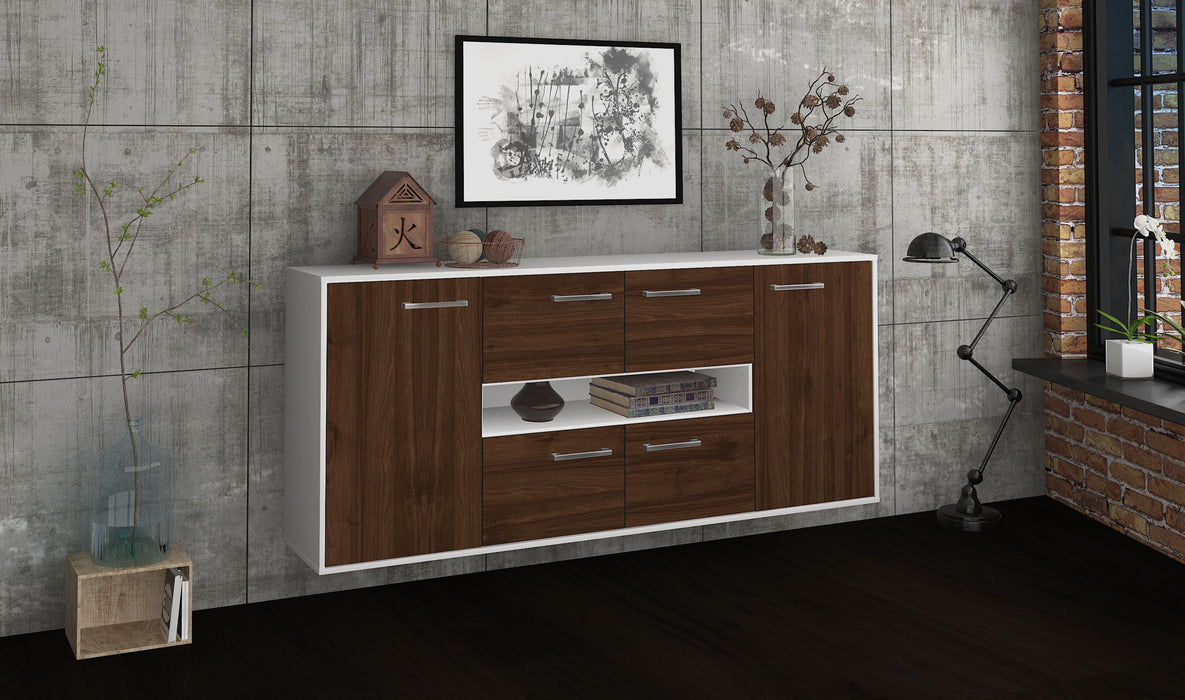 Sideboard Stamford, Walnuss Seite (180x79x35cm) - Dekati GmbH