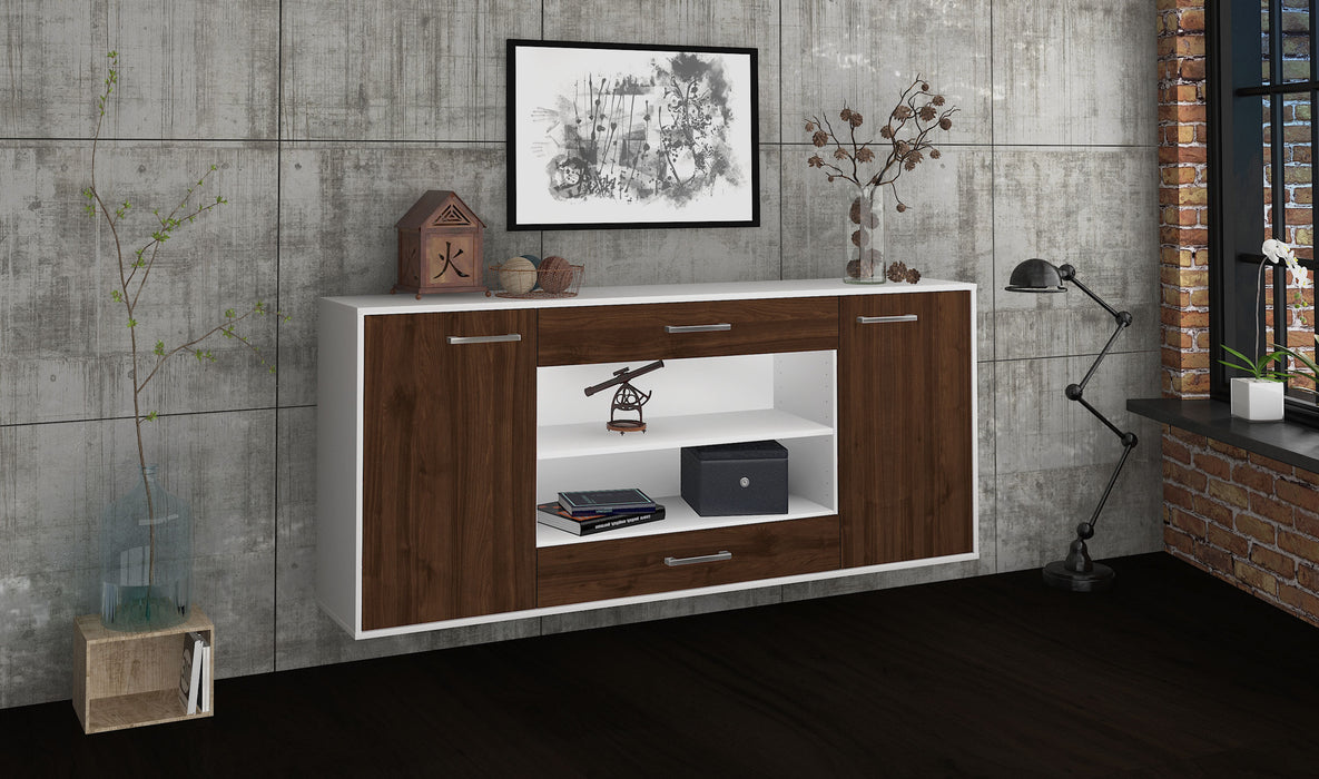 Sideboard Olathe, Walnuss Seite (180x79x35cm) - Dekati GmbH