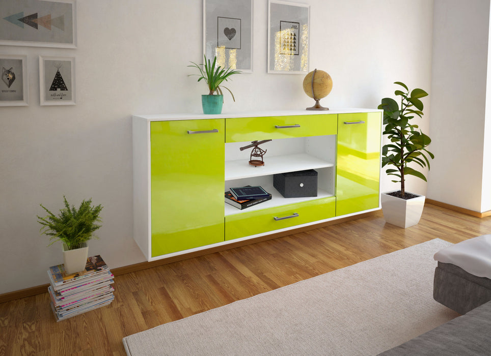 Sideboard Olathe, Gruen Seite (180x79x35cm) - Dekati GmbH