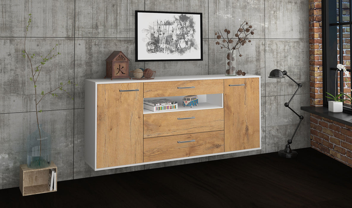 Sideboard Vallejo, Eiche Seite (180x79x35cm) - Dekati GmbH