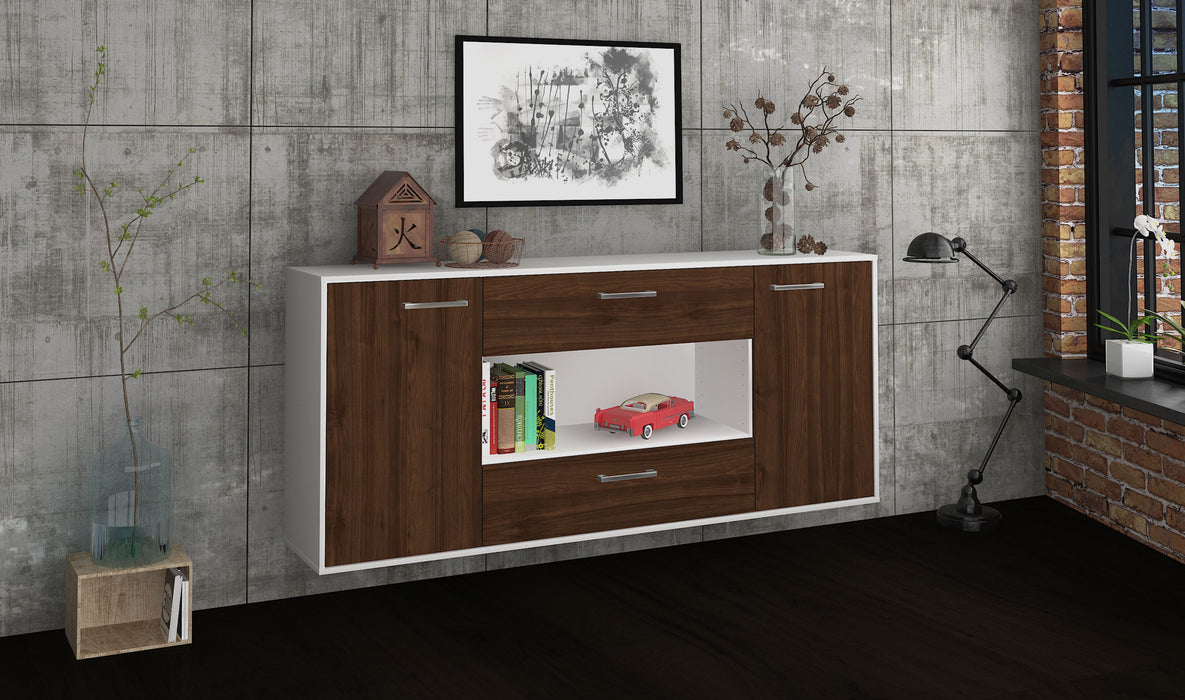 Sideboard Denton, Walnuss Seite (180x79x35cm) - Dekati GmbH