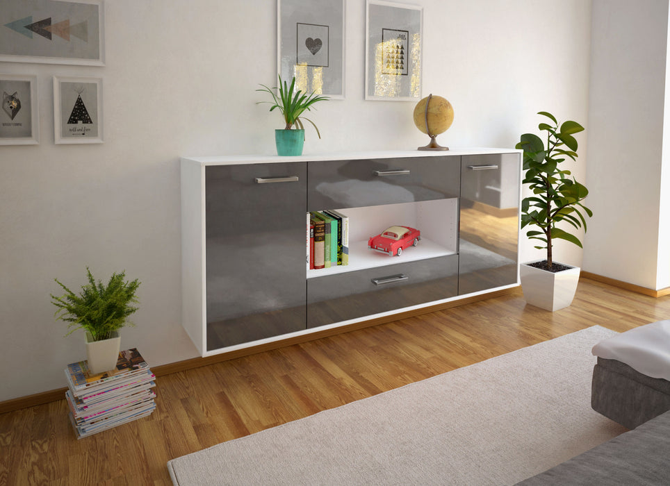 Sideboard Denton, Grau Seite (180x79x35cm) - Dekati GmbH