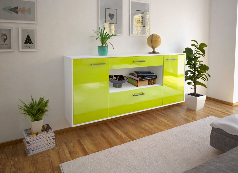 Sideboard Ann Arbor, Gruen Seite (180x79x35cm) - Dekati GmbH