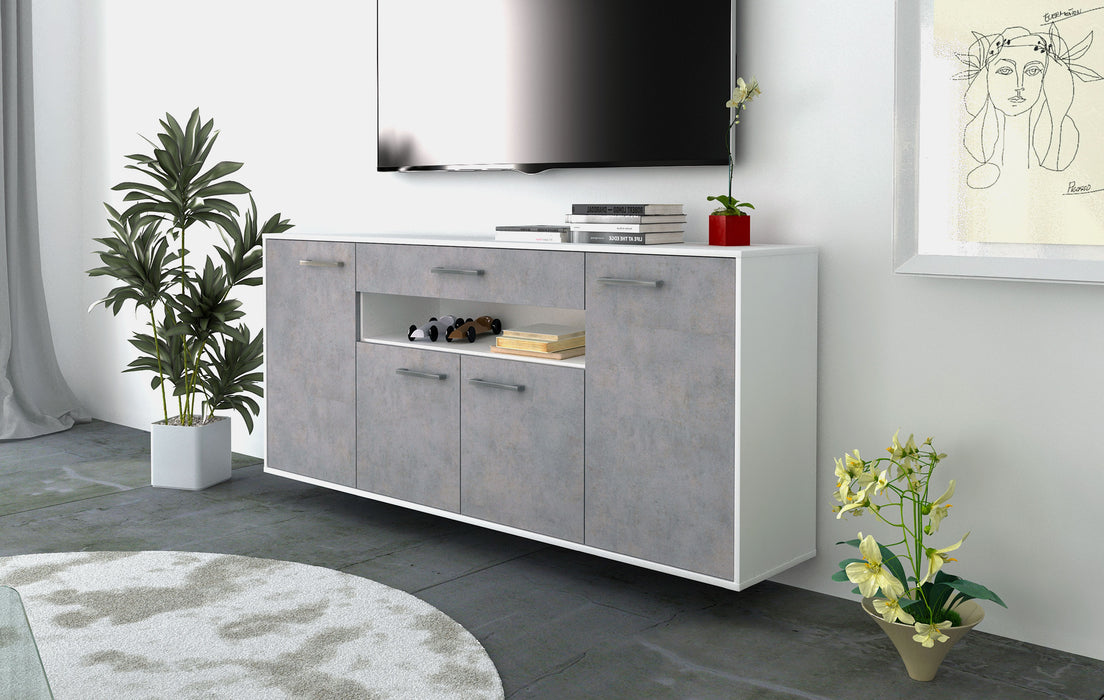 Sideboard Lansing, Beton Seite (180x79x35cm) - Dekati GmbH