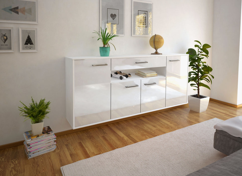 Sideboard Lansing, Weiß Seite (180x79x35cm) - Dekati GmbH