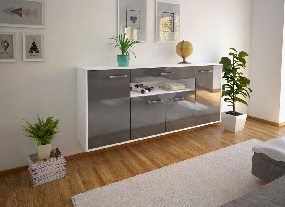 Sideboard Lansing, Grau Seite (180x79x35cm) - Dekati GmbH